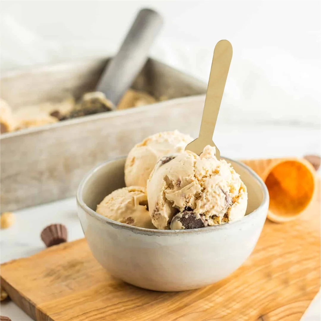 wooden icecream spoon